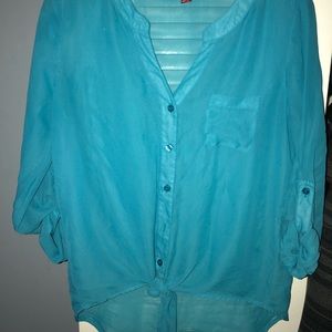 OFFER!! Blue button up shirt